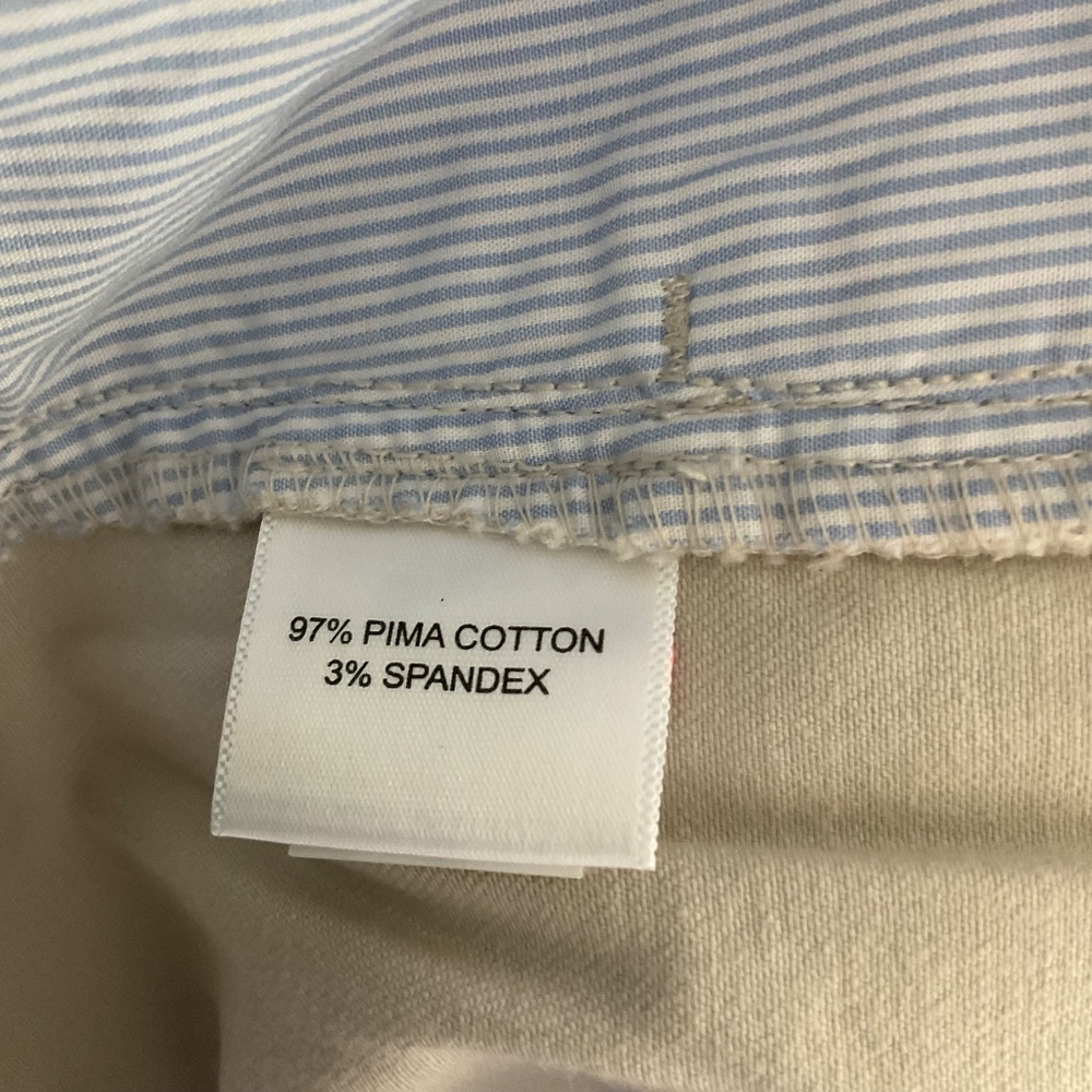 Peter Millar Pants Chino Pima Cotton flat front light Beige Stone size 38 Golf - Picture 7 of 16